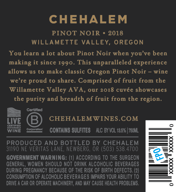 Back Label
