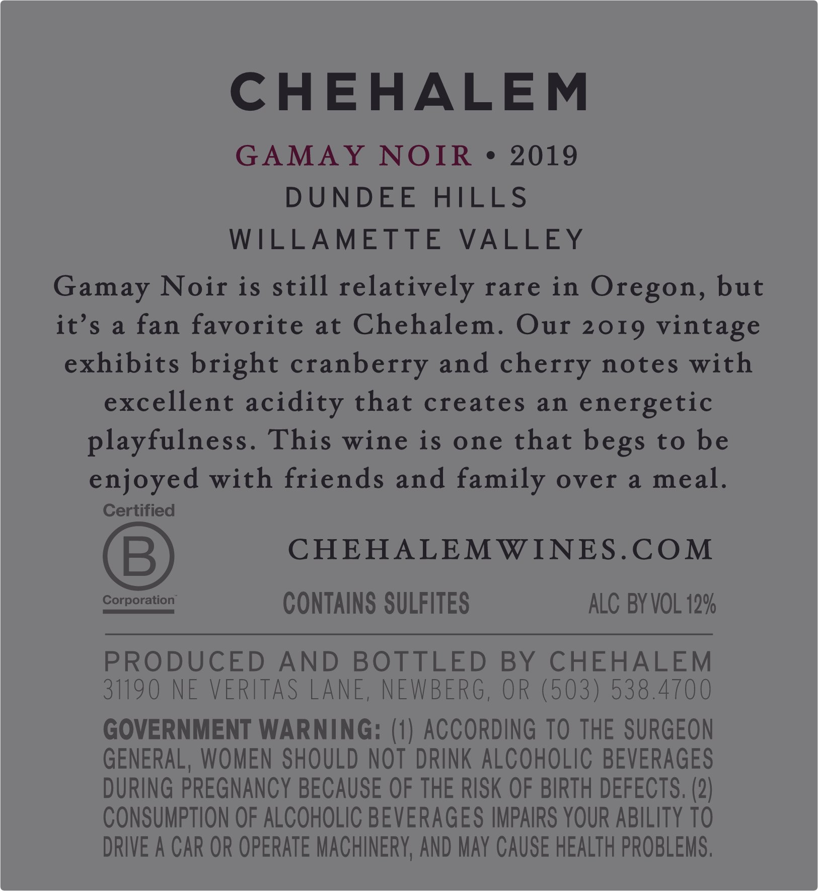 Back Label